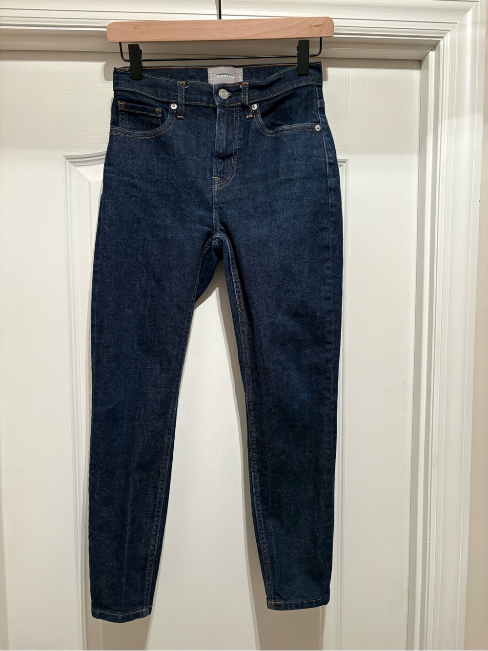 Women’s Everlane high-rise skinny ankle jeans dark wash size 26